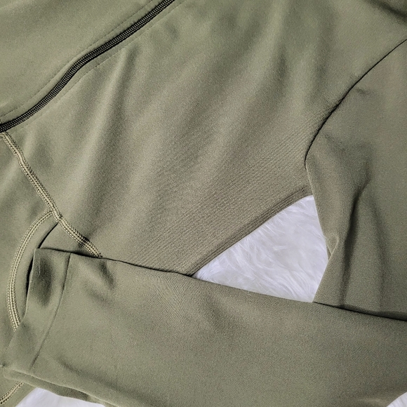 Nwt Seamless Zip Up Hoodie Jacket And Leggings Set Olive - Picture 4 of 6